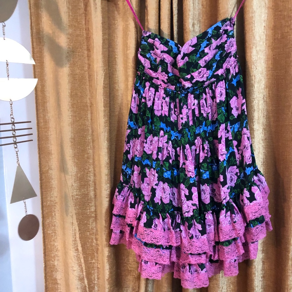 Betsy Johnson Floral Ruffle Dress